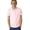 thumbnail image 2 of JERZEES 437Y YOUTH 5.6 OZ. SPOTSHIELD JERSEY POLO, M, Classic Pink, 2 of 2