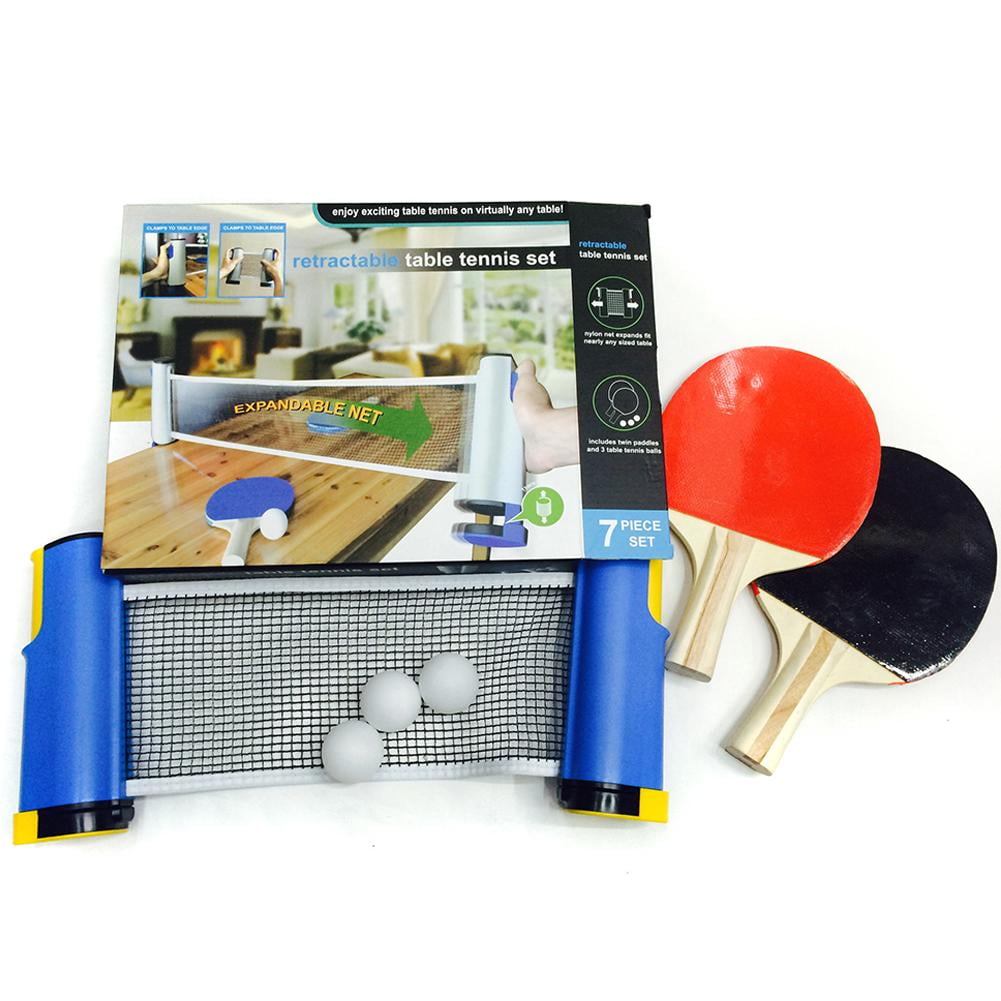 Set Ping Pong +Par Paletas +Red Retractil +3 Pelotas