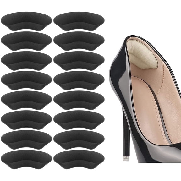 8 Pairs Heel Grips Liner Cushions, Anti-Slip Heel Pads for Loose Shoes, Prevents Blisters & Foot Pain