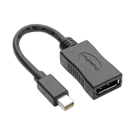 UPC: 0037332210692 | Tripp Lite Mini Displayport To Displayport Adapter 4k @ 60hz Mdp To Dp 6in Displayport Cable Mini Displayport Male To Displayport Female 6 In Shielded Black 4k Support