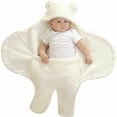 thumbnail image 1 of Manta unisex para bebé, saco de dormir tipo nido para bebé, saco de dormir con capucha para recién nacidos (blanco, de 0 a 3 meses), 1 of 5