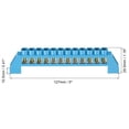 thumbnail image 2 of Terminal Grounding Bar Block Barrier Brass Strip 12 Positions Blue Pack of 2, 2 of 5