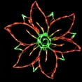 thumbnail image 2 of HOLIDYNAMICS LED Lighted Poinsettia Decoration for Lawn, 32in Metal Frame Xmas Display, 2 of 5