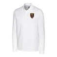 thumbnail image 2 of Men's-Cutter & Buck  White Real Salt Lake Advantage Eco Tri-Blend Pique Long Sleeve Polo, 2 of 3