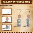 thumbnail image 3 of DESIGNICE 3Pairs Western Earrings,Wood Cowgirl Earrings,Layered Shape Western Jewelry for Women,3.6"X1.6",Style1, 3 of 7