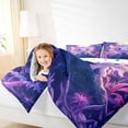 thumbnail image 4 of Manfei Magical Axolotl Full Size Bedding Sets,Cute Animal Full Size Bed in a Bag For Girls,Purple Pink,Polkadot Reversible,7 Pieces, 4 of 8