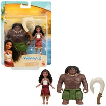 Disney Moana 2 Movie Moana & Maui Ocean Adventures 2-Pack Small Dolls & Accessory Set