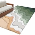 thumbnail image 2 of Abstract Washable Area Rugs 2.7'x5', Sage Green Gradient Ocean Beach Waves Low Pile Throw Living Room Rug Non-Slip Sturdy Edge Binding Carpet for Indoor Entryway Bedside Kitchen, 2 of 9