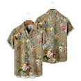 thumbnail image 2 of Mens Printed Hawaiian Shirts Short Sleeve Button Down Beach Shirts Shirt For Man Novelties 2023 Trend Men Shirts Beige Xxxl, 2 of 4