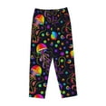 thumbnail image 4 of Xecao Rainbow Jellyfishes Women's Straight Lounge Pajama Pants: The Epitome of Relaxed Sleepwear, 4 of 9