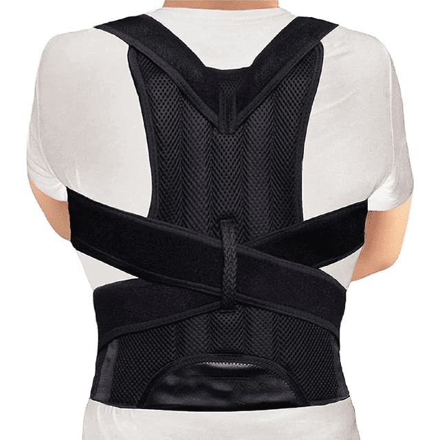 Posture Corrector Brace for Men & Women - Breathable Lumbar Support Belt to Improve Alignment & Relieve Back, Neck & Shoulder Discomfort