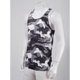 thumbnail image 6 of Manyakai Men's Gym Workout Tank Top Stringer Sleeveless Camouflage Running T-shirt Vest Bodybuilding Gray 3XL, 6 of 6