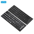 thumbnail image 3 of Uxcell English & Portuguese Keyboard Stickers Universal Keyboard Cover Frosted, Black Background White Lettering 2 Pack, 3 of 5