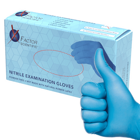 

Blue Disposable Nitrile Exam Gloves Medical Grade Food Safe 100/Box - Size XL