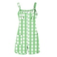 thumbnail image 5 of Plus Size Plaid Overalls for Women Strap Shorts Jumpsuit Trendy Summer Casual Suspender Bodysuit, 5 of 7