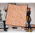 thumbnail image 2 of Popcorn Pattern Print Design 01 Premium Quilt, 2 of 10