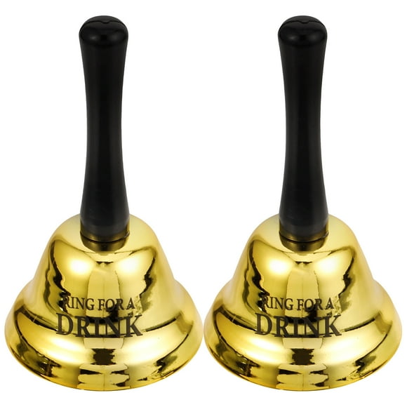 SHISUYAN 2Pcs Bachelor Party Bell for Bar Restaurant Hand Bell Call Bell Desktop Restaurant Bell