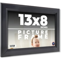 13x8 Frame Black Passaggi Solid Wood Picture Frame Width 1.5 Inches | Interior Frame Depth 0.5