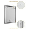 thumbnail image 3 of 24" H x 17" W 304 Stainless Steel Outdoor Kitchen Access Door with Recessed Handle, Single Access Door for BBQ Island, Grilling Station, 3 of 9