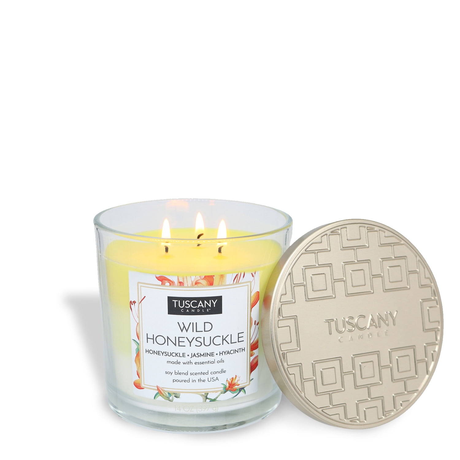Wild Honeysuckle Long-Lasting Scented Jar Candle (14 oz)
