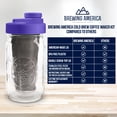 thumbnail image 2 of Cold Brew Coffee Maker Kit: Wide Mouth Mason Jar with Screw Top Lid, Stainless Steel Filter for Delicious Brewed Coffee, Infused Tea, Alcohol - 1 Quart 32 oz Purple, 2 of 7