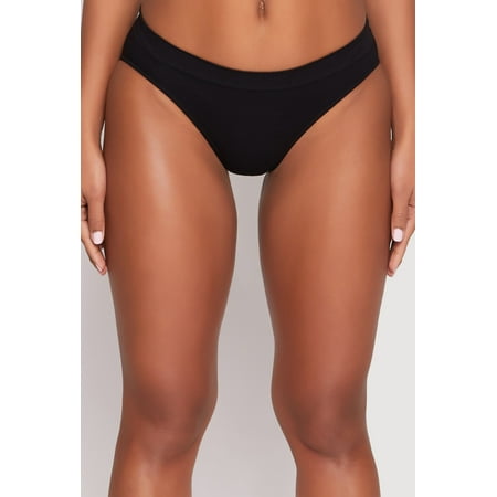 Rainbow Shops Female Adult Seamless Hip Rise Bikini Panty Seamless  Solid  Final Sale - No Returns