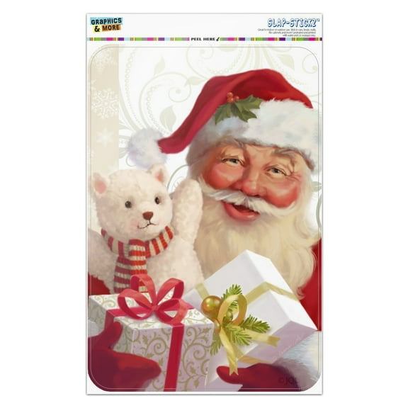 Christmas Holiday Santa and His Buddy Teddy Home Business Office Sign