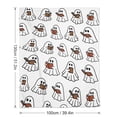 thumbnail image 3 of Halloween Throw Blanket Halloween Blanket 52X40 Inch Flannel Cute Ghost Print Soft Fall Throw Blanket for Couch Bed Kids 1 Pack, 3 of 7