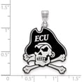 thumbnail image 2 of Sterling Silver S. Rh-Plated Logoart East Carolina University Xl Enamel Pendant (31 X 23) Made In United States ss070ecu, 2 of 5