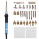 thumbnail image 2 of 28in1 Wood Burning Carving Pyrography Pen Kit 60w Temperature Adjustable 220-450 C Soldering Iron Welding Wood Embossing Repair, 2 of 5