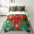 thumbnail image 2 of jejeloiu Red Bowknot Bow Twin Bedding Sets 7-Piece,Happy New Year Bedding Comforter Set,White Xmas Snowflake Sheet Sets For Girl,Red White Home Decor Reversible, 2 of 8