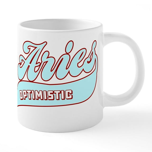 CafePress - Aries Optimistic - 20 Oz White Ceramic Mega Mug