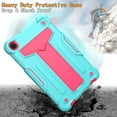 thumbnail image 5 of EpicGadget Samsung Galaxy Tab A 8.4 (2020) Case, Heavy Duty Shockproof Rugged High Impact Protective Cover Case with Kickstand for Galaxy Tab A 8.4 Inch (SM-T307) 2020 Released (Teal/Pink), 5 of 5