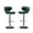 Green, variant on Adjustable Swivel Barstools Set of 2 Velvet Upholstered Gas Lift Bar Stools Gray for Kitchen Counter Island