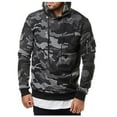 thumbnail image 1 of Camouflage hoodies for men (Grey, L), 1 of 1