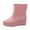 Pink, variant on NOKIO Women'S Short Waterproof Rubber Booties Fashion Casual Inner High Rain Shoes Women Flat Bottomed Antiskid Outer Versatile Rain Boots Middle Tube Water Shoes Women'S Patterned Rain Boots