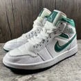 thumbnail image 2 of Ni - ke Air Jordan 1 Mid Men's Mystic Green Shoes Sneakers CD6759-103 Size 7, 2 of 5