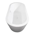 thumbnail image 3 of Mermaid 67 Inch Freestanding Bathtub in White with Shiny White Drain and Overflow Trim, 3 of 4