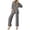 Dark Gray, variant on Ekouaer Lounge Sets for Women Short Sleeve Tops and Long Pants Soft Comfy Pajamas Set 2 Piece Outfits