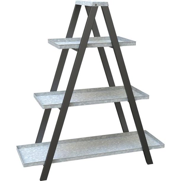 Panacea Products 83481 Vintage Ladder AFrame Stand with Galvanized