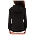 thumbnail image 4 of ZHOUCHANKIDS Casual Party Ladies' Hooded Sweatshirt Women's Fashion Hoodie Zipper Long Sleeved Top for Black M, 4 of 8