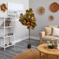 thumbnail image 4 of HomeStock 6Ft. Tuscan Treats Fiddle Leaf Artificial Tree, 4 of 4
