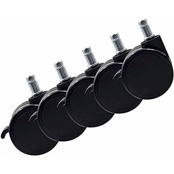 Gamvdout 60mm Office Chair Casters Stem Castors M11 22mm Chair Replacement Caster Wheels for Furniture 600lb Pack of 5 I