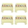 thumbnail image 1 of Bath Stool For Bathroom, Disney Team Mickey Stool For Bathing, Plastic, Lightweight, Versatile & Comfortable Design (Cream) Pack Of 4, 1 of 4