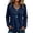A Dark Blue, variant on Linen Cotton Casual Tunic Tops for Women V Neck Long Sleeve Frayed Raw Edge Trim Boho Western Loose Blouse A Dark Blue L