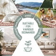 thumbnail image 6 of Western Texas Star Vintage Outdoor Rug for Patio/Deck/Porch, Non-Slip Large Area Rug 4 x 6 Ft, Rustic Wreath Red Beige Plaid Indoor Outdoor Rugs Washable Area Rugs, Camping Rug Carpet Runner, 6 of 8