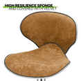 thumbnail image 6 of MoNiBloom Set of 2 Velvet Adjustable Height Lift Bar Stools wit Curved Seat, Swivel Barstools Kitchen Counter Height Chairs, Cinnamon, 6 of 11