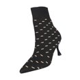 thumbnail image 2 of Willtoo Womens Pointed Toe Stiletto Ankle Sock Boots Stretch Knit Slip-On High Heel Booties Fashion Slim Fit Dress Boots, 2 of 5