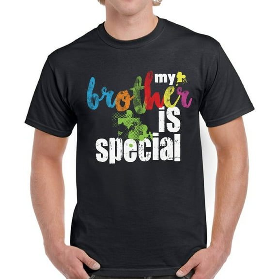 Men T-Shirt Autism My Brother is Special Puzzle Autism Awareness S M L XL 2XL 3XL 4XL 5XL Graphic Tee
