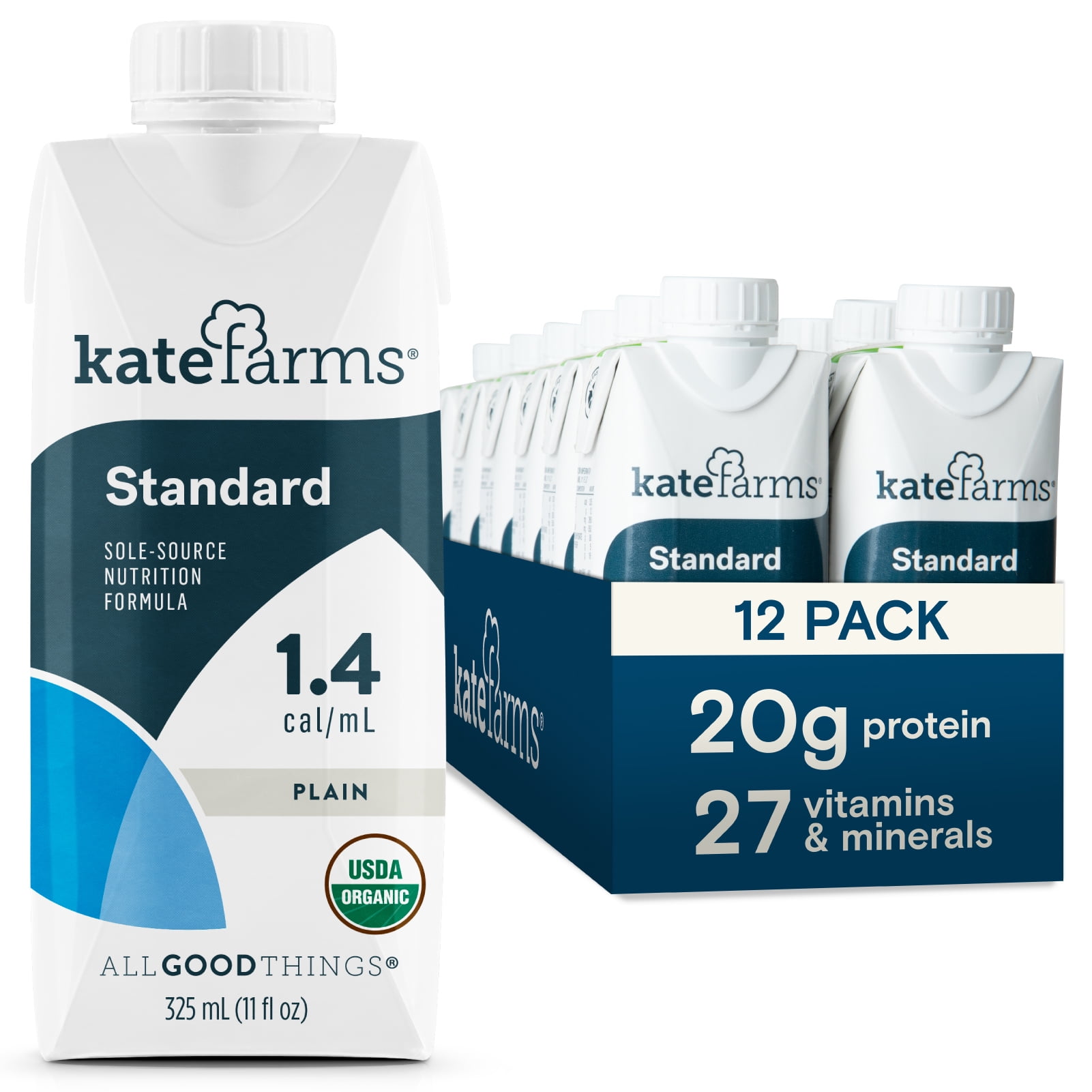 KATE FARMS Organic Vegan Plant Based 1.4 SoleSource Nutrition Shake